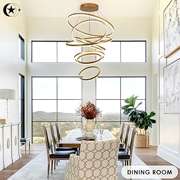 Dyson - 夢珠6181 XGZL·LIGHTING 7-Rings Modern LED Chandelier Gold D31.5